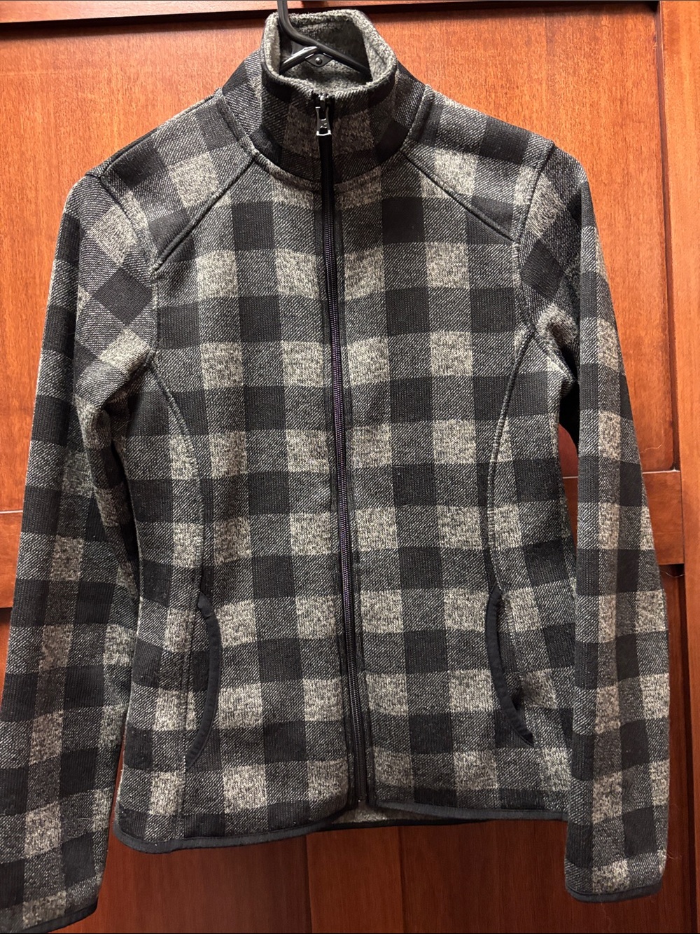 Eddie Bauer Buffalo Plaid Fleece Jacket xs
